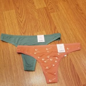 NWT 2 Auden Cotton Blend Thong